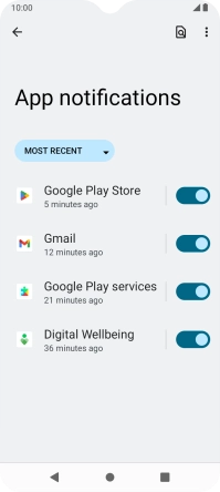 Press the drop down list.