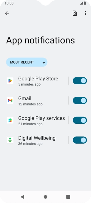 Press the drop down list.