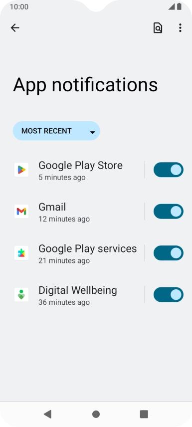 Press the drop down list.
