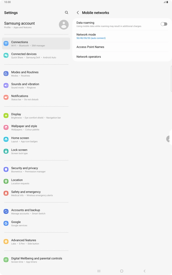 Press Access Point Names.