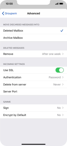 Press the indicator next to 