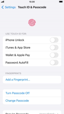 Press Turn Passcode Off and key in the phone lock code.