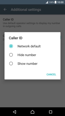 Press Show number to turn on caller identification.