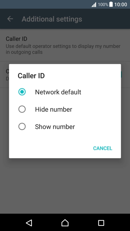 Press Show number to turn on caller identification.