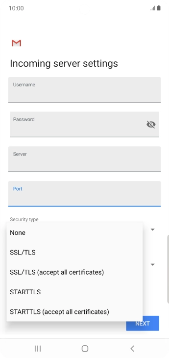 Press None to turn off the function.