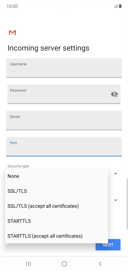 Press None to turn off the function.