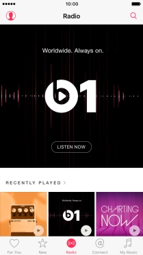 Press LISTEN NOW to start playback of Beats 1.
