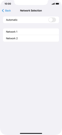 If you turn off the function, press the required network.