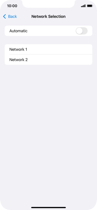 If you turn off the function, press the required network.