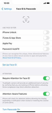 Press Set Up Face ID.