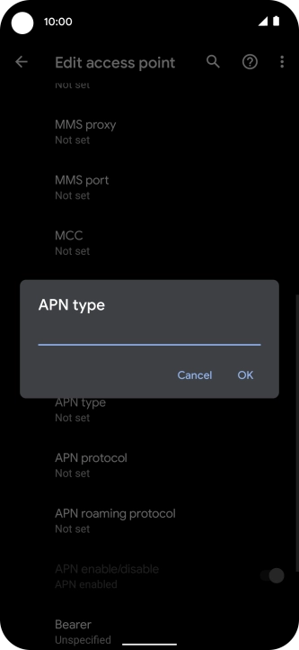 Key in mms and press OK.