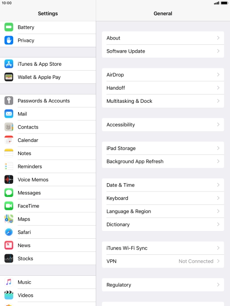 Press Passwords & Accounts.