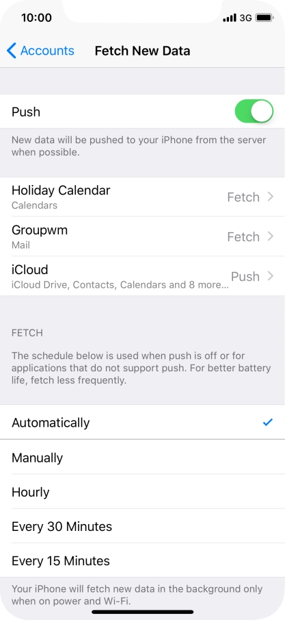 Press the indicator next to 