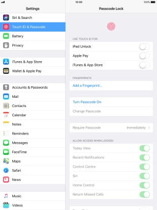 Press Add a Fingerprint... and follow the instructions on the screen to add your fingerprint.
