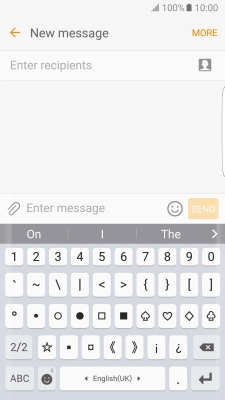 Press ABC to return to text input.