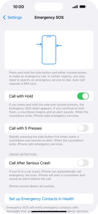 Press the indicator next to 