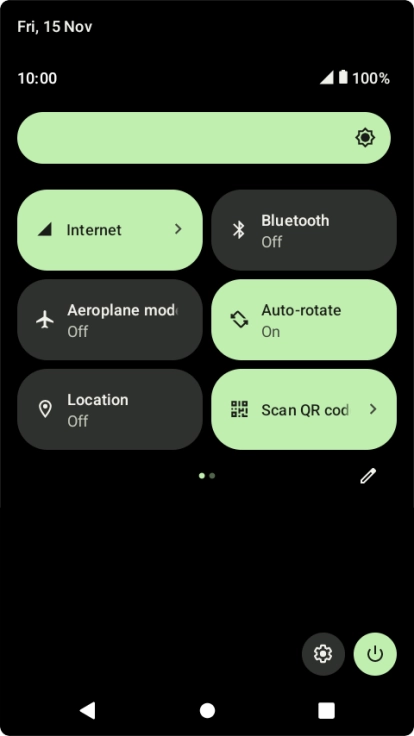 Press the settings icon.