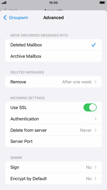 Press the indicator next to 
