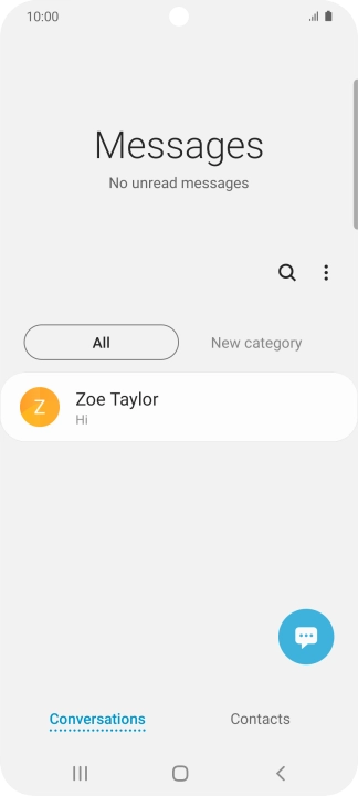 Press the menu icon.