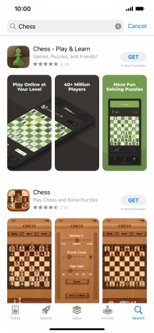 Press the required app.