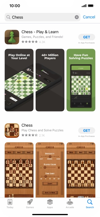 Press the required app.