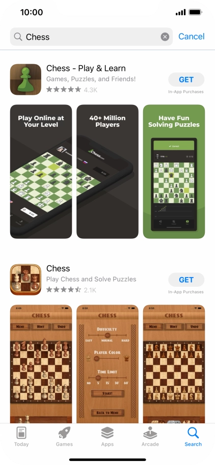 Press the required app.