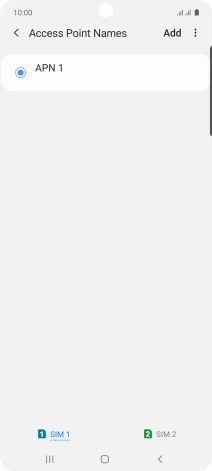 Press the required SIM.