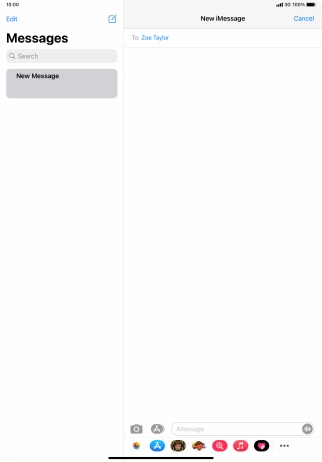 Press the text input field and key in the required text.