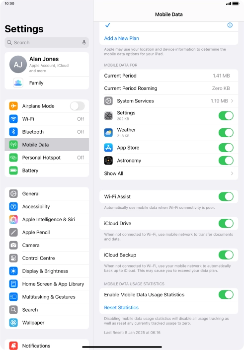 Press the indicator next to 