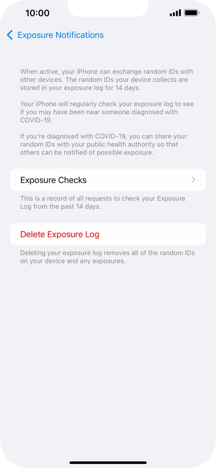 Press Delete Exposure Log.
