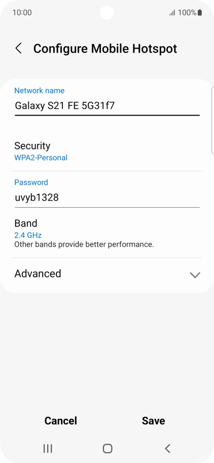 Press the field below 