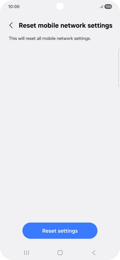 Press Reset settings.