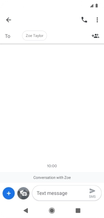 Press the text input field and write the text for your picture message.