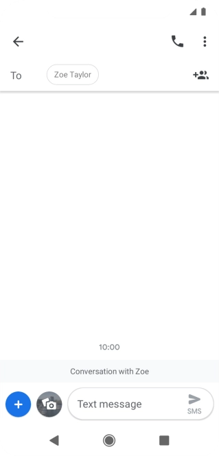 Press the text input field and write the text for your picture message.