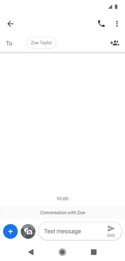 Press the text input field and write the text for your picture message.