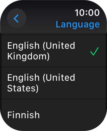 Press the required language.