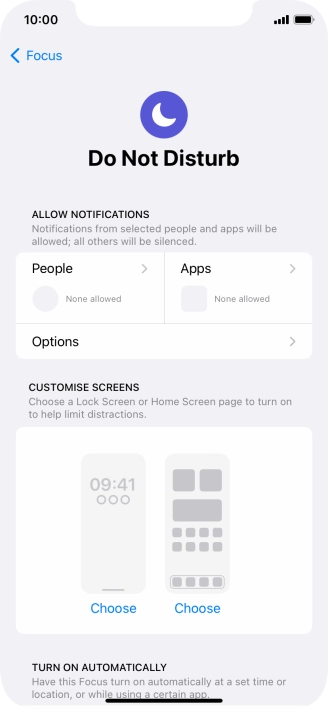 Press People and follow the instructions on the screen to select which contacts you would like to receive calls and notifications from when Do Not Disturb is turned on.