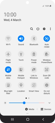 Press the settings icon.