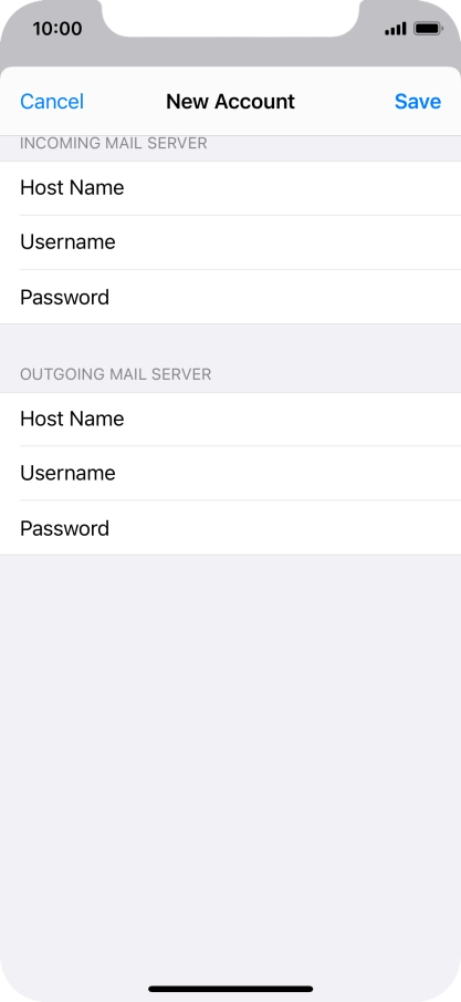 Press Save. Your email account has now been set up. To select more settings for incoming and outgoing server, proceed with the following steps.