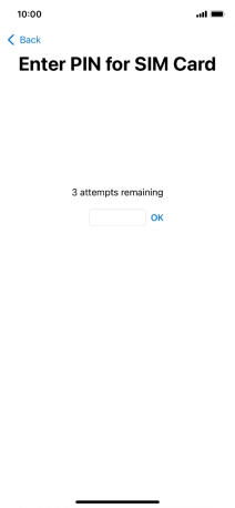 If your SIM is locked, key in your PIN and press OK.