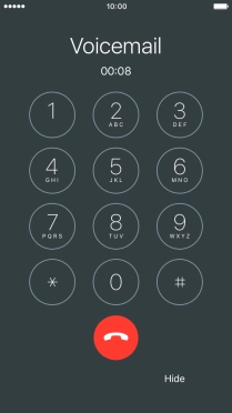 Press the end call icon to end the call.