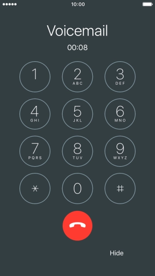 Press the end call icon to end the call.