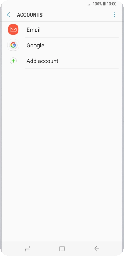 If this screen is displayed, you email account has been recognised and set up automatically. Follow the instructions on the screen to key in more information and finish setting up your phone.