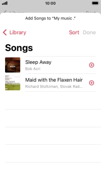 Go to the required category and press the required audio file.