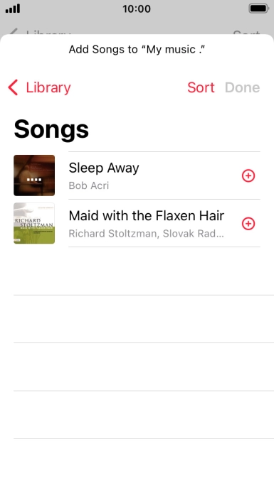 Go to the required category and press the required audio file.