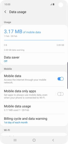 The total data usage is displayed.