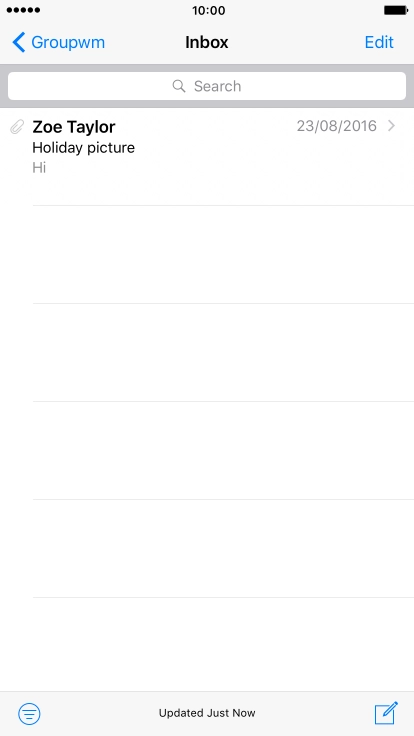Press the new email message icon.