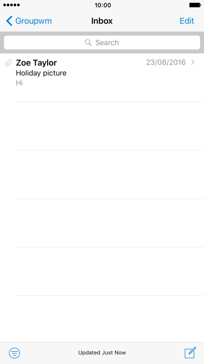 Press the new email message icon.