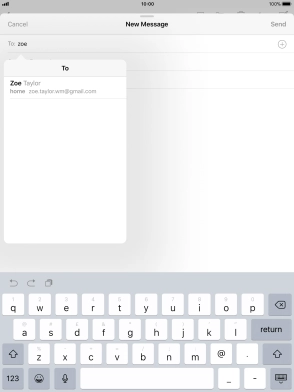 Press the required contact.