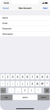 Press Description and key in the required name.